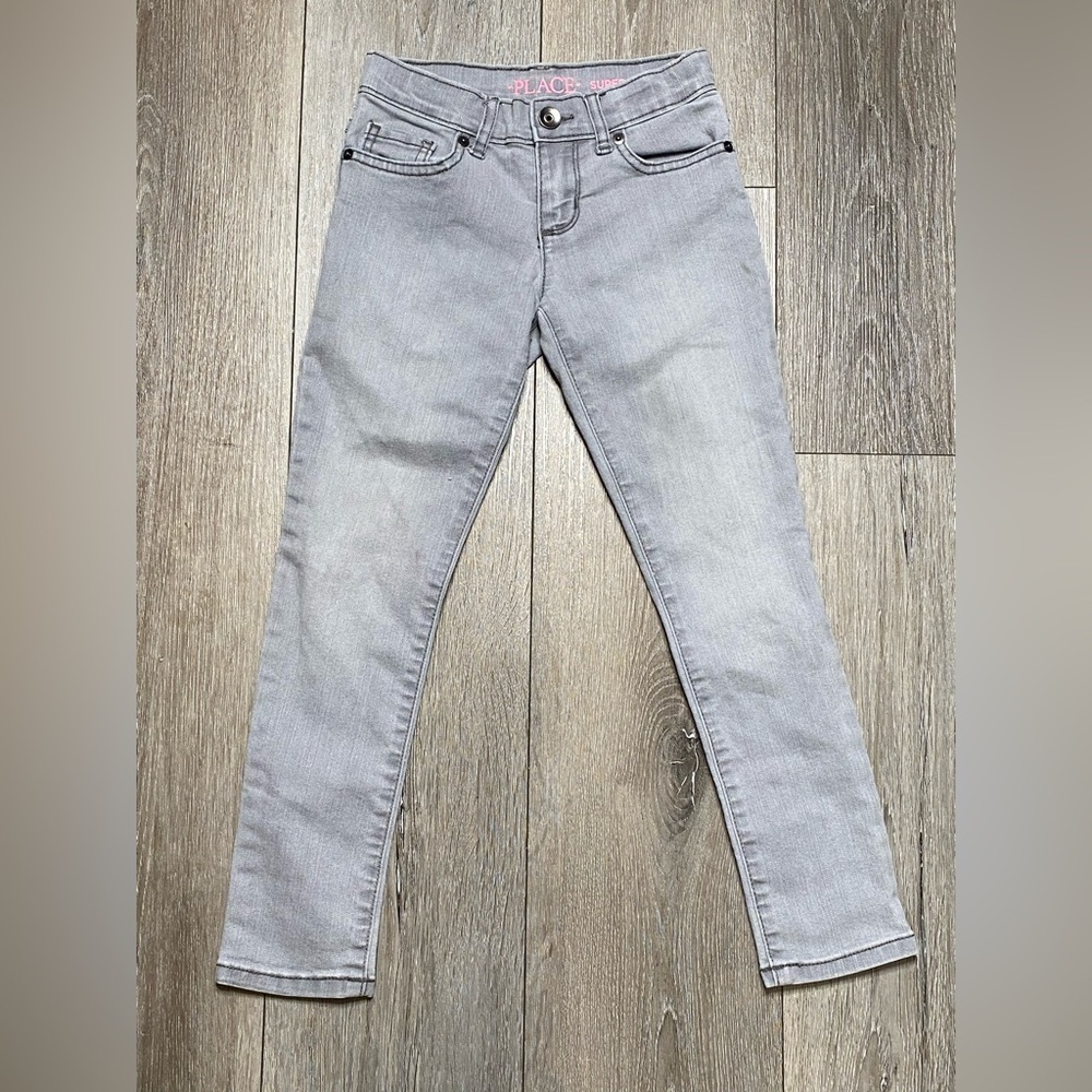 The Children’s Place Gray Denim Super Skinny Jeans Girl Size 6